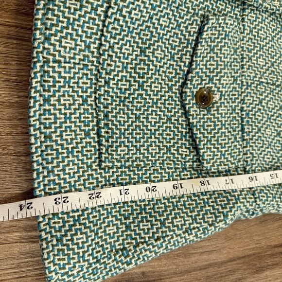 Sundance Tweed Blazer Women’s Sz 6 Green Military Wool Blend Colorful Preppy - Picture 7 of 8